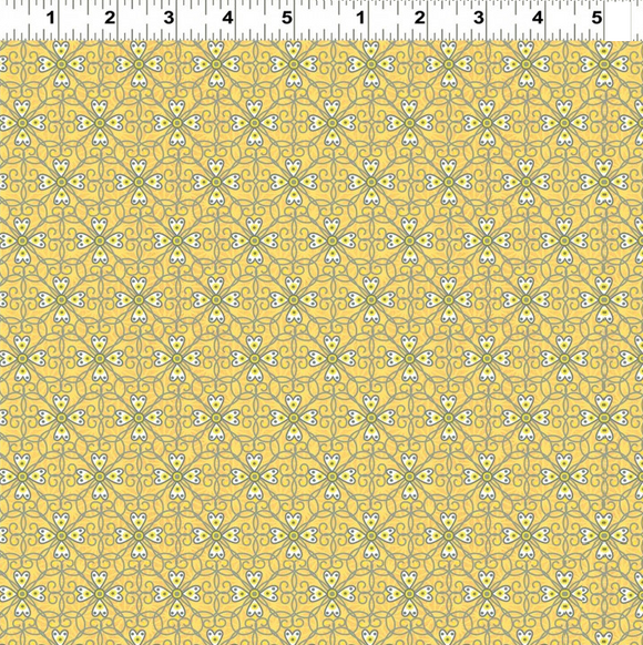 VINTAGE SUNSHINE Y1515 67 Damask Yellow Ellen Crimi-Trent Clothworks